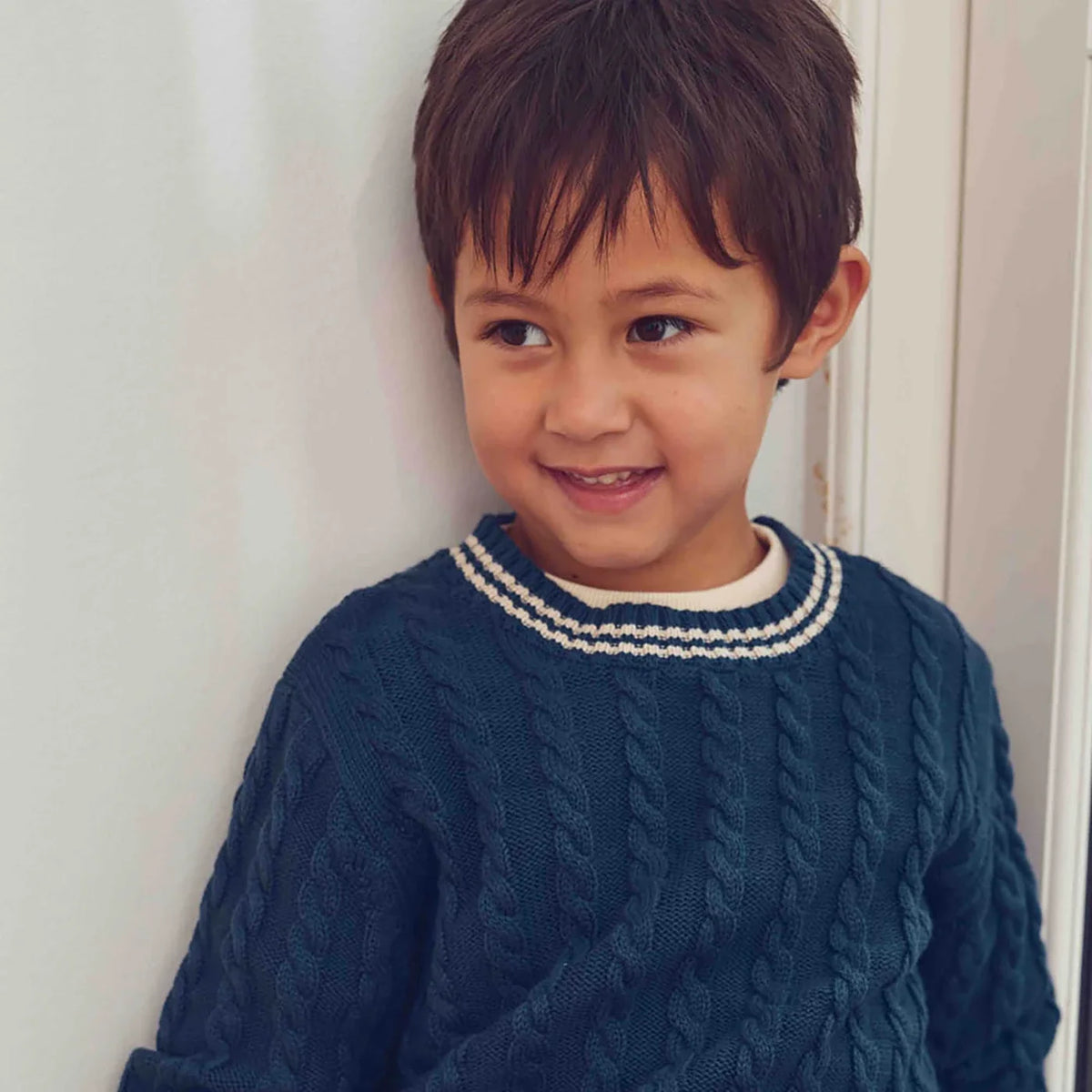 Knit cable Sweter dzianinowy