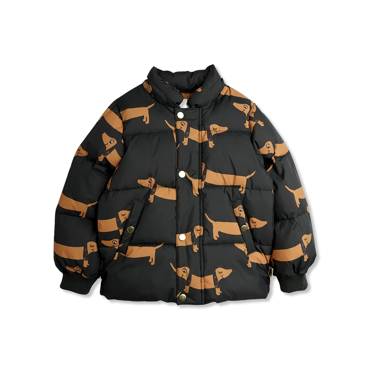 Dog aop hooded puffer Kurtka zimowa