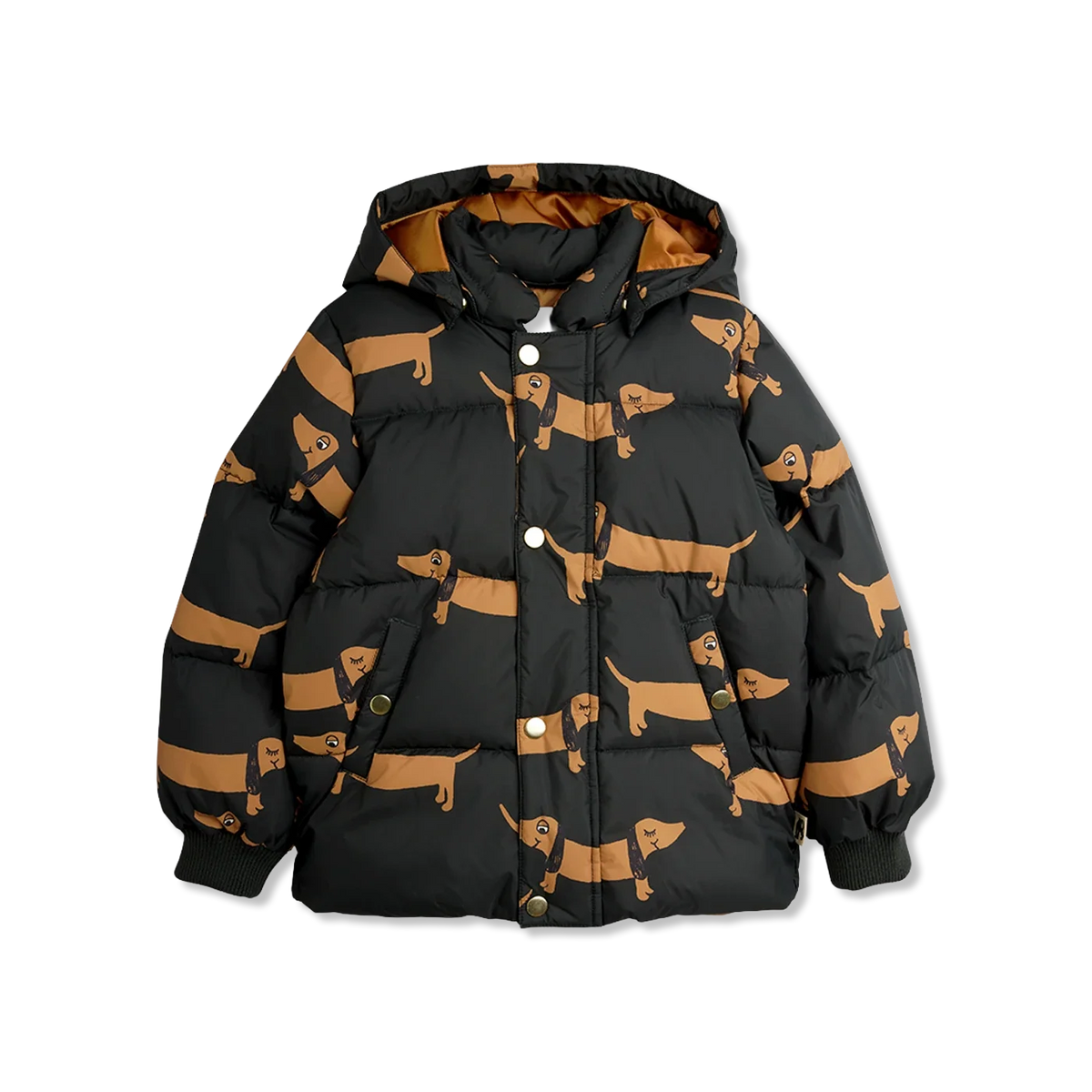 Dog aop hooded puffer Kurtka zimowa