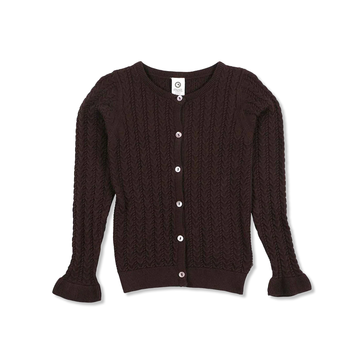 Knit frill kardigan