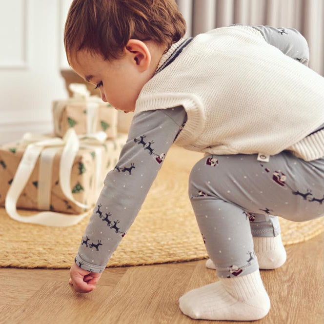 Santa Świąteczne legginsy