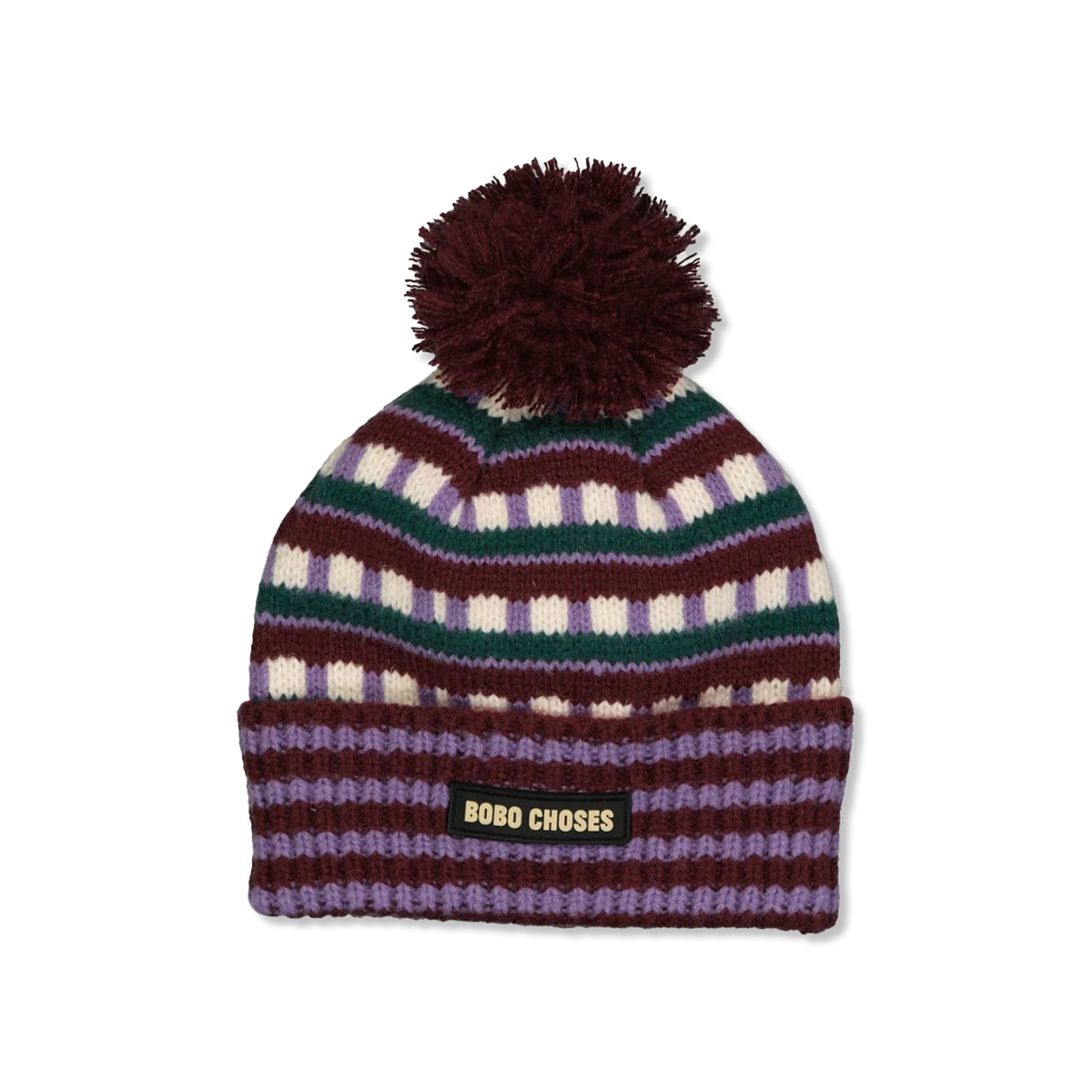Jacquard czapka dzianinowa