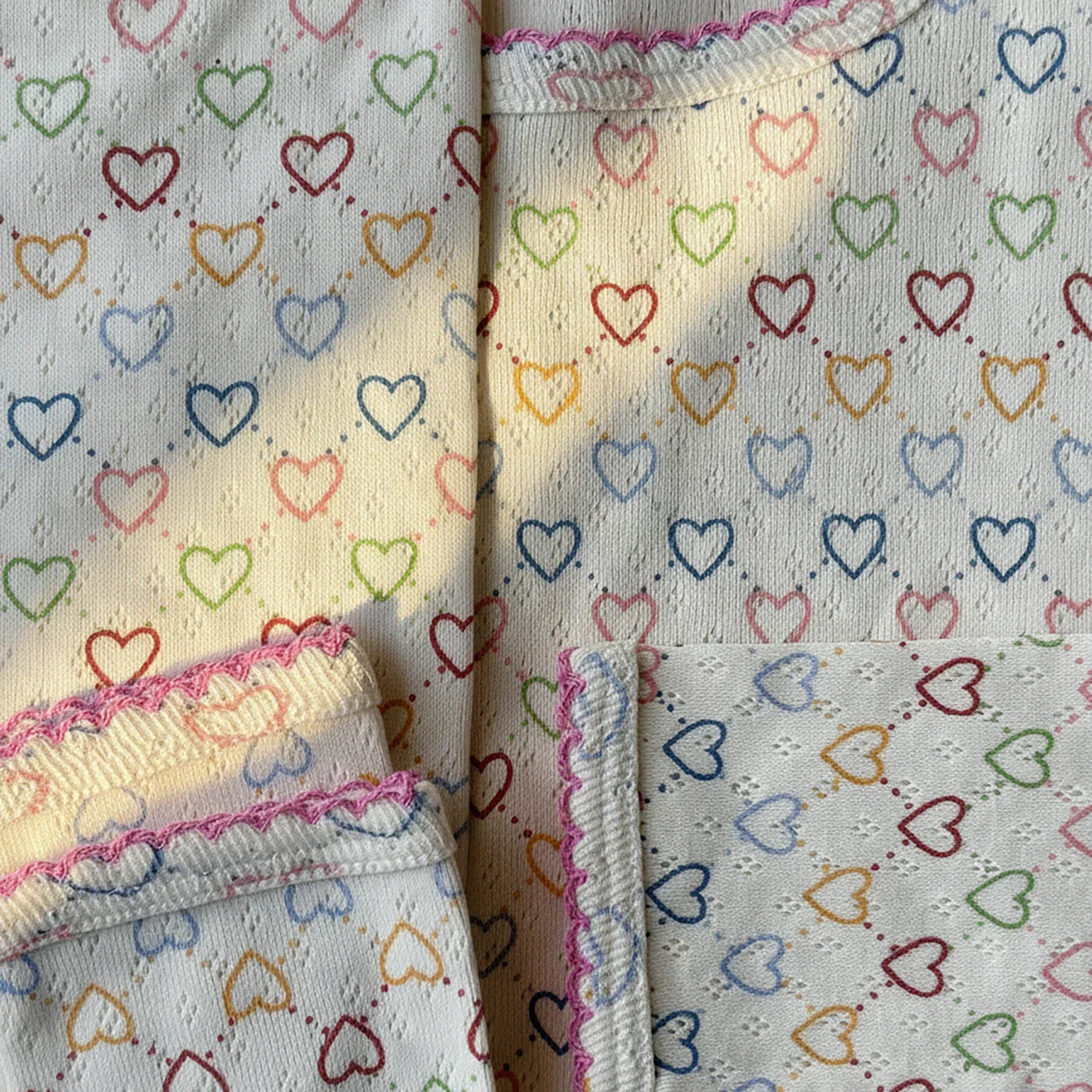 Pointelle hearts Bluzka