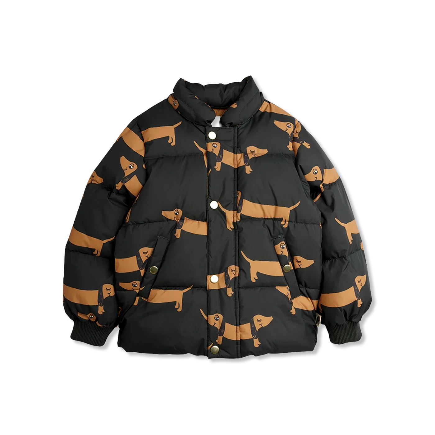 Dog aop hooded puffer Kurtka zimowa