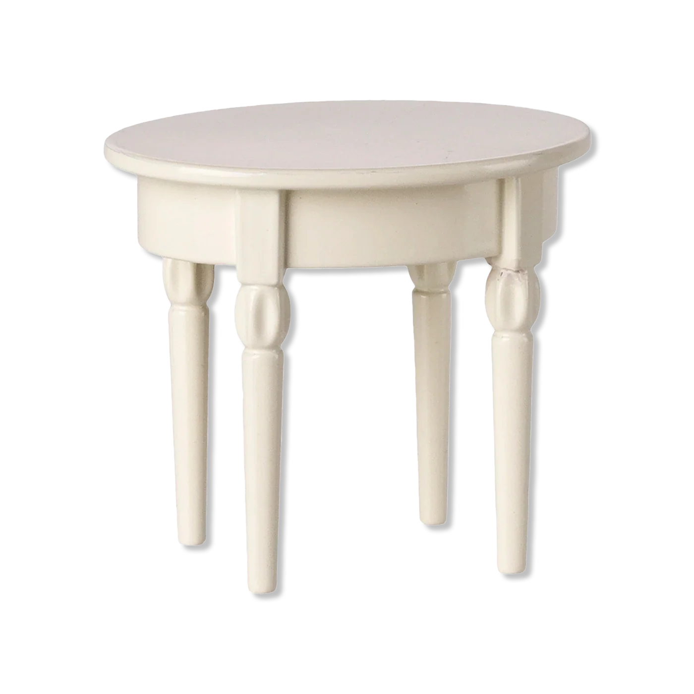 Vintage side table lalki i akcesoria