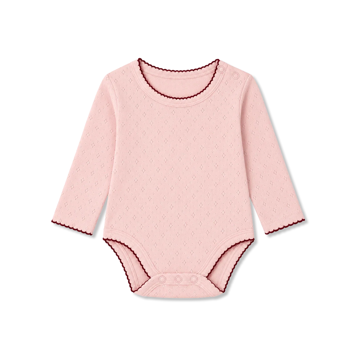 Pointelle blush Body niemowlęce