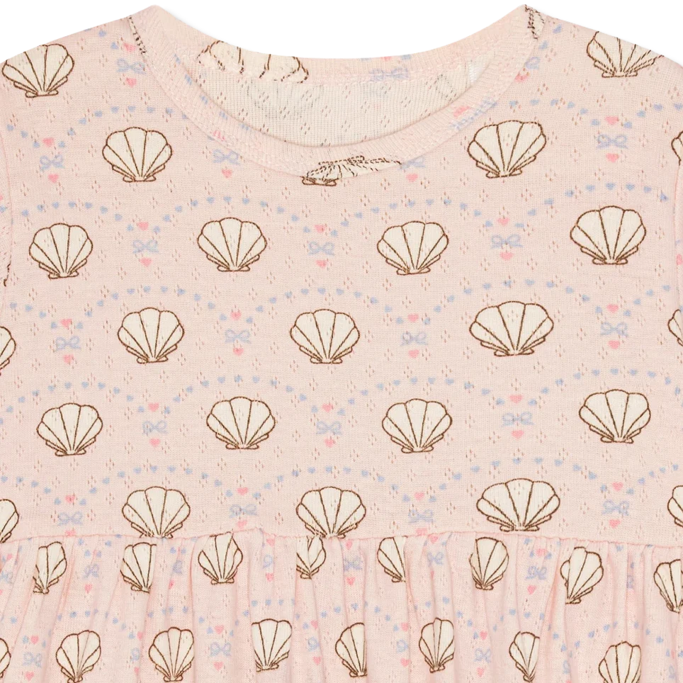 Pointelle bow Sukienka