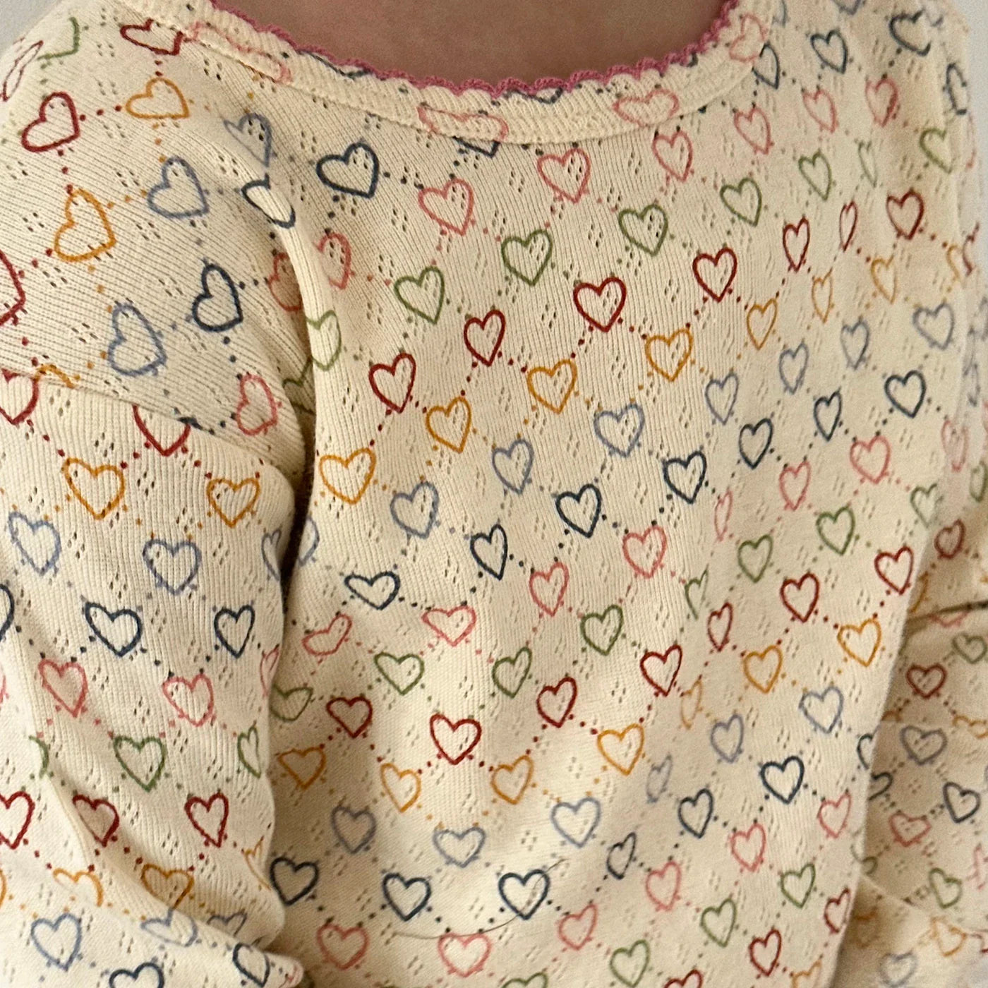 Pointelle hearts Bluzka