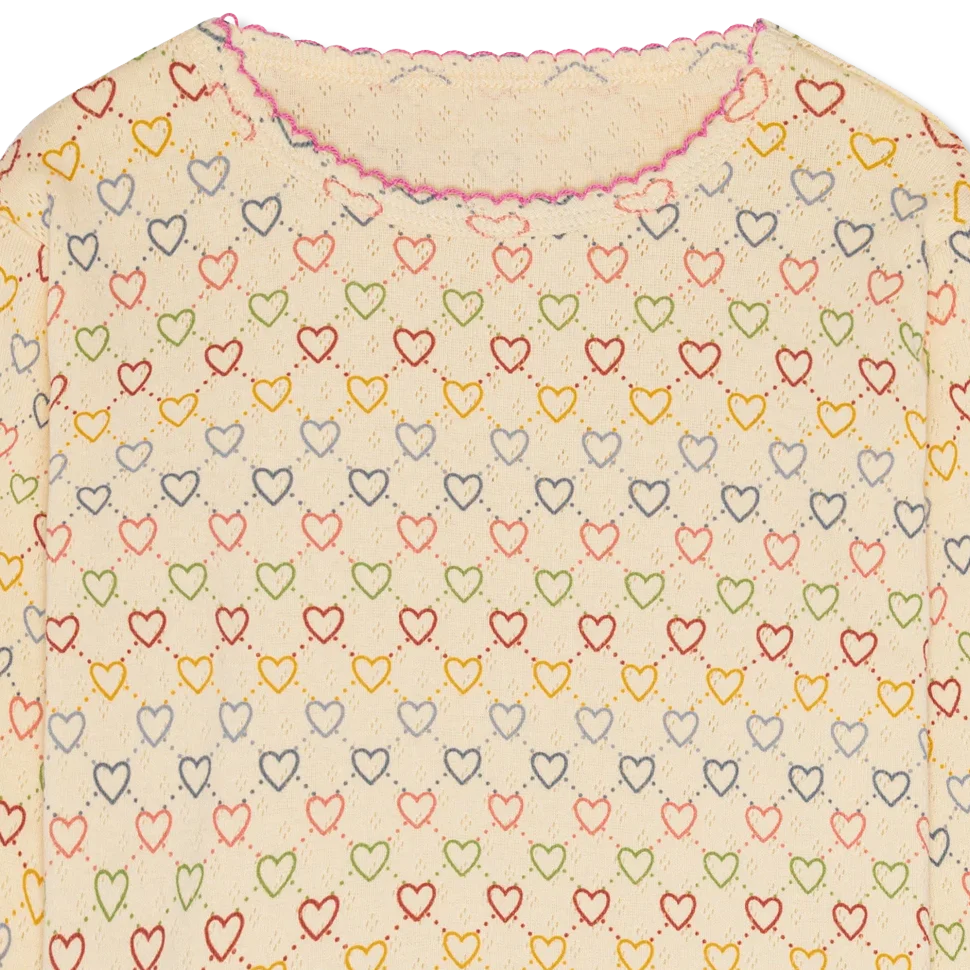 Pointelle hearts Bluzka